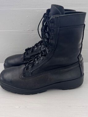 Belleville Mens 360ST Black Leather Vibram Sole Combat Boots Steel Toe Sz 12.0 X
